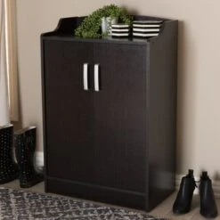 Verdell Modern And Contemporary Finished Shoe Cabinet Dark Brown - Baxton Studio -Home Furniture Shop-Baxton Studio GUEST 37ec7bec a569 48ca 9db2 44035e472ba0