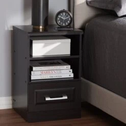 Odelia Modern And Contemporary Finished 1 Drawer Nightstand Dark Brown - Baxton Studio 15 Odelia Modern And Contemporary Finished 1 Drawer Nightstand Dark Brown - Baxton Studio -Home Furniture Shop-Baxton Studio GUEST 387113aa ffb1 4bce a19b e4c14db7af84