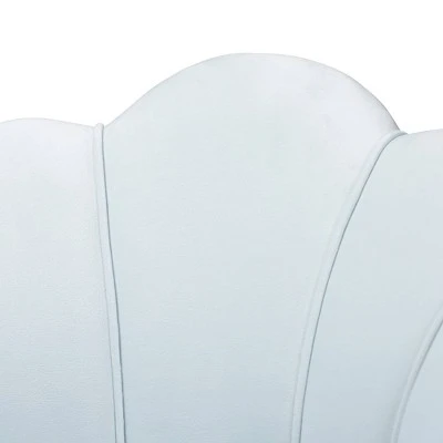 Cinzia Velvet Upholstered Seashell Shaped Accent Chair - Baxton Studio 6 Cinzia Velvet Upholstered Seashell Shaped Accent Chair - Baxton Studio - Image 4