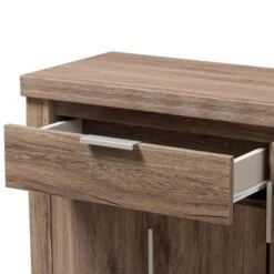 Laverne Modern And Contemporary Oak Finished Shoe Cabinet Brown - Baxton Studio -Home Furniture Shop-Baxton Studio GUEST 39c99abd 3350 427f 836e 46ba262d905c