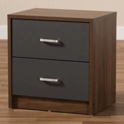 Hansel 2 Drawer And Finished Nightstand Brown/Gray - Baxton Studio 15 Hansel 2 Drawer And Finished Nightstand Brown/Gray - Baxton Studio -Home Furniture Shop-Baxton Studio GUEST 39cc9ca3 773e 44b1 8256 5e201d432cb1