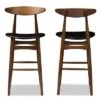 Set Of 2 Flora Mid-Century Modern Walnut Finished Wood Upholstered Barstools Black - Baxton Studio -Home Furniture Shop-Baxton Studio GUEST 3a40836f c5ca 4e72 a76b 491e2b95a26c