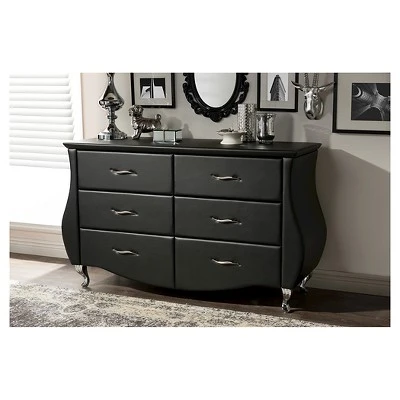 Enzo Modern And Contemporary Faux Leather 6 Drawer Dresser - Baxton Studio 5 Enzo Modern And Contemporary Faux Leather 6 Drawer Dresser - Baxton Studio - Image 3