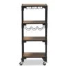 4 Tier Victor Wood And Metal Mobile Wine Cart Walnut/Black - Baxton Studio 1 4 Tier Victor Wood And Metal Mobile Wine Cart Walnut/Black - Baxton Studio -Home Furniture Shop-Baxton Studio GUEST 3b2ecf40 0d76 4eba 88da 8d19bee31dfe