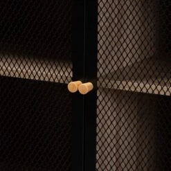 Asher Wood And Metal 2 Door Sideboard Dining Cabinet Natural Brown/Black - Baxton Studio -Home Furniture Shop-Baxton Studio GUEST 3bae5441 d8bd 4c11 b8a1 41b2ed2bd13a