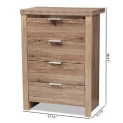 Laverne Modern And Contemporary Oak Finished 4 Drawer Chest Brown - Baxton Studio -Home Furniture Shop-Baxton Studio GUEST 3bc9b5d1 233c 4116 8166 e7e01bc98a78