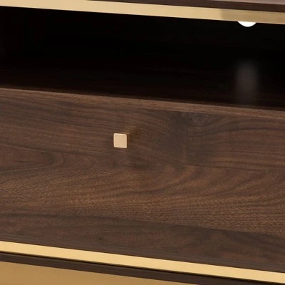 Cormac Wood And Metal 2 Door TV Stand For TVs Up To 60" - Baxton Studio 6 Cormac Wood And Metal 2 Door TV Stand For TVs Up To 60" - Baxton Studio - Image 4