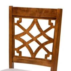 2pc Mael Fabric Upholstered And Wood Dining Chair Set Gray/Brown - Baxton Studio -Home Furniture Shop-Baxton Studio GUEST 3c69a825 4db0 49d6 8d04 ec1dc7f510d2