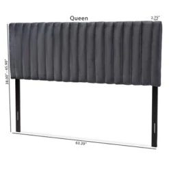 Emile Velvet Fabric Upholstered And Wood Headboard - Baxton Studio -Home Furniture Shop-Baxton Studio GUEST 3d47c73b 5a7f 4590 95e3 dce35be04966