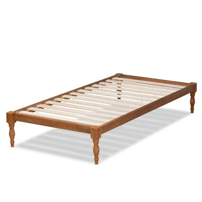 Twin Iseline Wood Platform Bed Frame Brown - Baxton Studio 4 Twin Iseline Wood Platform Bed Frame Brown - Baxton Studio - Image 2