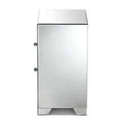 Baxton Studio Mina Mirrored 2 Drawer Nightstand Bedside Table Silver - BaxtonStudio 12 Baxton Studio Mina Mirrored 2 Drawer Nightstand Bedside Table Silver - BaxtonStudio -Home Furniture Shop-Baxton Studio GUEST 3fcea1fa 049f 4a09 86cf d426823d4b1c