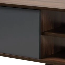 Clapton Multi Toned Wood TV Stand For TVs Up To 75" Gray/Brown - Baxton Studio -Home Furniture Shop-Baxton Studio GUEST 3ff82b37 a6ce 4203 ba26 66e611c2ab4d