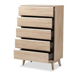 Mirren Light Oak 5 Drawer Chest Brown/Dark Gray - Baxton Studio -Home Furniture Shop-Baxton Studio GUEST 40695f3a 3ce1 4bf7 9207 61e59ee24e42