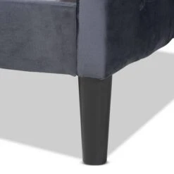 Benjamin Velvet Fabric Upholstered And Wood Daybed - Baxton Studio -Home Furniture Shop-Baxton Studio GUEST 40d1e504 2e22 442e b9ea 1c021c697ad1