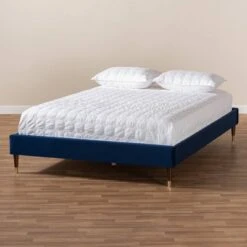 Full Volden Velvet Wood Platform Bed Frame Blue - Baxton Studio 12 Full Volden Velvet Wood Platform Bed Frame Blue - Baxton Studio -Home Furniture Shop-Baxton Studio GUEST 412ca2e6 9431 49d3 a2ca 7bd9cffaa356