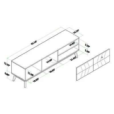 Hartman Wood TV Stand For TVs Up To 60" Walnut Brown - Baxton Studio 6 Hartman Wood TV Stand For TVs Up To 60" Walnut Brown - Baxton Studio - Image 4