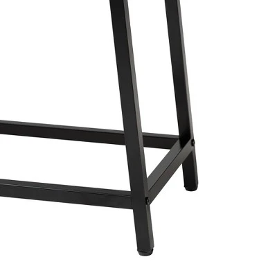 Eivor Wood And Metal 2 Drawer Console Table Walnut Brown/Black - Baxton Studio 8 Eivor Wood And Metal 2 Drawer Console Table Walnut Brown/Black - Baxton Studio - Image 6