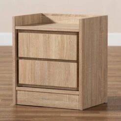 2 Drawers Hale Wood Nightstand - Baxton Studio -Home Furniture Shop-Baxton Studio GUEST 449bb334 6f8c 4093 9257 f95a3dfbb3b7