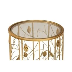 Anaya Glam Brushed Metal And Glass Leaf Accent End Table Gold - Baxton Studio 9 Anaya Glam Brushed Metal And Glass Leaf Accent End Table Gold - Baxton Studio -Home Furniture Shop-Baxton Studio GUEST 455e6b85 2120 4053 b7fc b66cbc4ec7ce