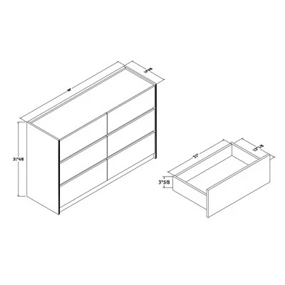 Walker Wood 6 Drawer Dresser With Faux Marble Top Dark Brown/Marble/Gold - Baxton Studio 11 Walker Wood 6 Drawer Dresser With Faux Marble Top Dark Brown/Marble/Gold - Baxton Studio - Image 9