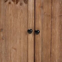 Glynn Wood 2 Door Storage Cabinet White/Brown - Baxton Studio -Home Furniture Shop-Baxton Studio GUEST 45b3817a 65b8 4bd6 ab39 51e879323eb2