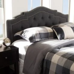 Queen Edith Modern And Contemporary Fabric Headboard Dark Gray - Baxton Studio -Home Furniture Shop-Baxton Studio GUEST 474543b7 d9d6 4456 861e 348621f6a173