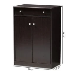 Dariell Modern And Contemporary Finished Shoe Cabinet Dark Brown - Baxton Studio -Home Furniture Shop-Baxton Studio GUEST 485962d2 f2fa 42b9 921e 905c0645f1c9