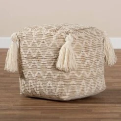 Noland Handwoven Moroccan Inspired Pouf Ottoman Natural/Ivory - Baxton Studio 9 Noland Handwoven Moroccan Inspired Pouf Ottoman Natural/Ivory - Baxton Studio -Home Furniture Shop-Baxton Studio GUEST 48cf00f7 7dd8 41e8 b337 bc5b7781ad78