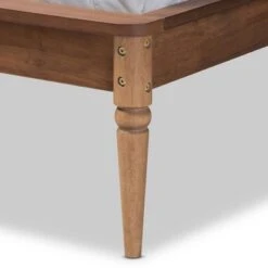 Jamila Wood And Synthetic Rattan Platform Bed Walnut Brown - Baxton Studio -Home Furniture Shop-Baxton Studio GUEST 48ecfd9f 3795 4e58 b4e3 4d0fbeccf2f4