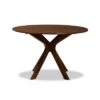 48" Kenji Wide Round Wood Dining Table Walnut - Baxton Studio -Home Furniture Shop-Baxton Studio GUEST 493be225 53a7 4e30 afa4 21b86efb7f8f