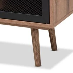 Yuna Natural Wood And Metal 2 Door TV Stand For TVs Up To 40" Brown/Black - Baxton Studio -Home Furniture Shop-Baxton Studio GUEST 4a406c19 8553 4da4 a424 3e90e8a42fe0