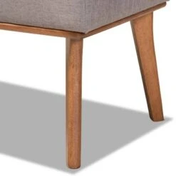 Odessa Mid-Century Modern Fabric Upholstered Wood Dining Bench Walnut/Brown - Baxton Studio -Home Furniture Shop-Baxton Studio GUEST 4a92d6c0 aa61 4d94 9c7c ee4e36f569fd