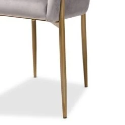 Ballard Velvet Fabric Upholstered Metal Dining Chair - Baxton Studio -Home Furniture Shop-Baxton Studio GUEST 4ad66103 296d 40dc a37d 5a416347ed30