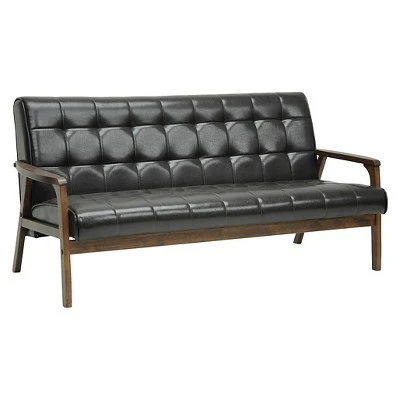 Mid-Century Masterpieces Sofa Brown - Baxton Studio 4 Mid-Century Masterpieces Sofa Brown - Baxton Studio - Image 2