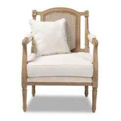 Clemence Upholstered Whitewashed Wood Accent Chair Ivory/Oak - Baxton Studio 19 Clemence Upholstered Whitewashed Wood Accent Chair Ivory/Oak - Baxton Studio -Home Furniture Shop-Baxton Studio GUEST 4b0f1c3f 0cc1 4ca4 94d7 ba486192f177