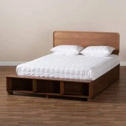 4 Drawer Vita Modern Transitional Wood Platform Storage Bed Walnut/Brown - Baxton Studio -Home Furniture Shop-Baxton Studio GUEST 4cb19e50 3350 4590 a583 6ddcf4be73ba