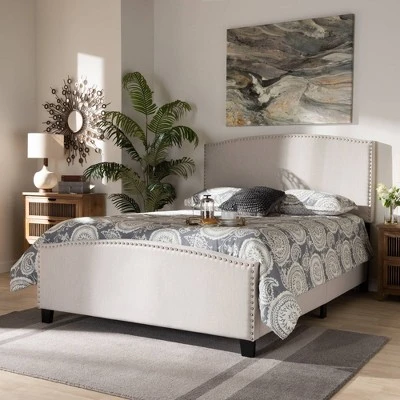 Morgan Fabric Upholstered Panel Bed - Baxton Studio 7 Morgan Fabric Upholstered Panel Bed - Baxton Studio - Image 5