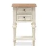 Marquetterie French Provincial Style Weathered Oak Wash Distressed Wood Finish Two - Tone 2 - Drawer And 1 - Shelf Nightstand - White - Baxton Studio -Home Furniture Shop-Baxton Studio GUEST 4e3fada9 3759 40cc 9b3f 50aa80beb511