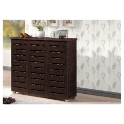Adalwin Modern And Contemporary 3-Door Wooden Entryway Shoes Storage Cabinet - Dark Brown - Baxton Studio 9 Adalwin Modern And Contemporary 3-Door Wooden Entryway Shoes Storage Cabinet - Dark Brown - Baxton Studio -Home Furniture Shop-Baxton Studio GUEST 4f13734a 2864 434c 9f35 8cd8ca395583