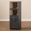 Fabian Oak Finished Kitchen Cabinet With Roll Out Compartment Dark Gray/Brown - Baxton Studio -Home Furniture Shop-Baxton Studio GUEST 4f8ccd26 3017 4fd6 a13f bf31836df14b