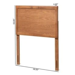 Twin Raya Wood Headboard Walnut - Baxton Studio -Home Furniture Shop-Baxton Studio GUEST 4f9751b9 60a4 4966 9bed b0d5835094c0