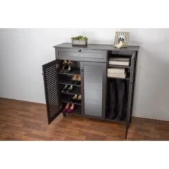 Pocillo Wood Shoe Storage Cabinet Dark Brown - Baxton Studio -Home Furniture Shop-Baxton Studio GUEST 4f9c0e7b a84b 412b 9ebf a320635260d0