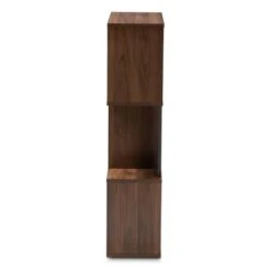 40.2" Legende Finished Display Bookcase Brown/Dark Gray - Baxton Studio -Home Furniture Shop-Baxton Studio GUEST 4fb06686 5663 4040 8fd8 3361f9e1799a