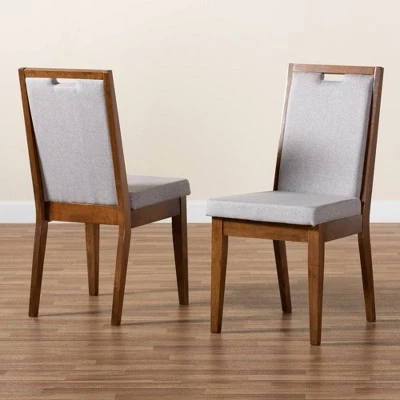 2pc Octavia Wood Dining Chair Set - Baxton Studio 9 2pc Octavia Wood Dining Chair Set - Baxton Studio - Image 7