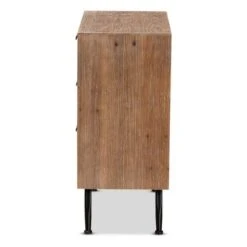 Calida Wood And Rattan 3 Drawer Storage Cabinet Brown - Baxton Studio -Home Furniture Shop-Baxton Studio GUEST 507f81e1 41a2 44da 9bd9 4e6f2d30098d