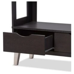 62.4" 2 Drawers Kalien Modern And Contemporary Bookshelf With Display Shelves Espresso Brown - Baxton Studio -Home Furniture Shop-Baxton Studio GUEST 5152cc3e 2b50 4e7d a4c2 7efbf9995a6a