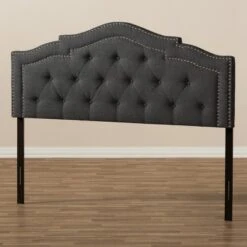 Queen Edith Modern And Contemporary Fabric Headboard Dark Gray - Baxton Studio -Home Furniture Shop-Baxton Studio GUEST 515a2ff4 48c6 4851 a517 00811760bc97