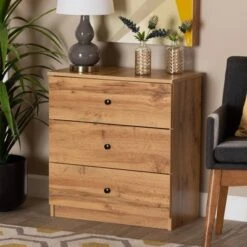 Decon Wood 3 Drawer Storage Chest Oak Brown - Baxton Studio 10 Decon Wood 3 Drawer Storage Chest Oak Brown - Baxton Studio -Home Furniture Shop-Baxton Studio GUEST 5166c757 6485 4cab b814 0d07f9faeba7