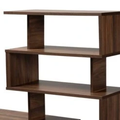 Foster Wood Storage Desk With Shelves Walnut/Brown - Baxton Studio -Home Furniture Shop-Baxton Studio GUEST 519e1296 786e 423d 8f08 454e7f8b71c7