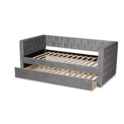 Larkin Velvet Fabric Upholstered Daybed With Trundle - Baxton Studio 13 Larkin Velvet Fabric Upholstered Daybed With Trundle - Baxton Studio -Home Furniture Shop-Baxton Studio GUEST 51a7addb c1f4 41be 9423 c632f1f6b43b